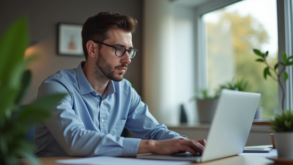 Žmogaus ranka naudojanti kompiuterį interneto prenumeratai ir programinei įrangai